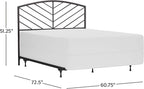Hillsdale Essex Metal Frame, Queen Headboard, Gray Bronze