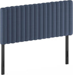 Furinno Roanne Upholstered Tufted Headboard, Full, Denim