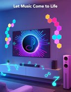 Govee Glide Hexa Light Panels, RGBIC Hexagon LED Wall Lights, Wi-Fi Smart Home Creative Wall Lights with Music Sync, Works with Alexa Google Assistant for Indoor Gaming Decor, 10 Pack