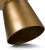 SIMPLIHOME Toby Metal Table - 17 inch Wide Solid Iron Drum Accent Table in Gold, Industrial Side or End Table for Living Room, Bedroom or Entryway with Sculptural Design, Assembled