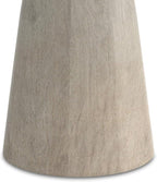 SIMPLIHOME Finchley Solid Mango Wood 18 inch Wide Round Contemporary Side Table in White Wash, Fully Assembled for The Living Room and Bedroom