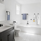 7-Pieces Towel Racks for Bathroom, SUS304 Matte Black Bathroom Accessory Set, Stainless Steel Black Bathroom Accessories, Stainless Steel Wall Mounted, Bath Towel Bar Set