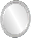 OVALCREST Oval Beveled Wall Mirror for Home Decor - Toronto Style - Silver Spray - 22" x 18"