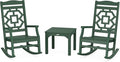 Martha Stewart by POLYWOOD® Chinoiserie 3-Piece Rocking Chair Set in Green