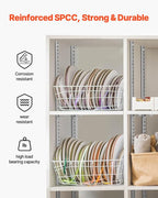 VEVOR Shelf Pilaster, 36.3-inch 8 Pack, Adjustable Shelf Brackets Steel Mortise Mount Pilaster Strip Standards with 32 Screws, Suitable for Wall Shelving System Cabinet Closet Organization