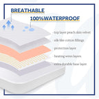 Sealy Heated Mattress Pad Queen Size 60x80 Inch | Luxury Quilted Waterproof Electric Mattress Cover with 10 Heat Setting Dual Controller & 1-12 Hours Auto Shut Off | Fit Up to 17" Deep Pocket