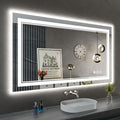40 x 24 Inch LED Bathroom Mirror with Lights, Front Light and Backlit Anti-Fog Dimmable Memory Lighted Vanity Mirror, Shatterproof Wall-Mounted Led Mirror for Bathroom