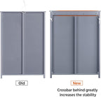 Yaheetech Large Bathroom Floor Cabinet with 4 Dawers and Single Door Cabinet, Freestanding Storage Cabinet for Living Room Kitchen Hallway, Gray