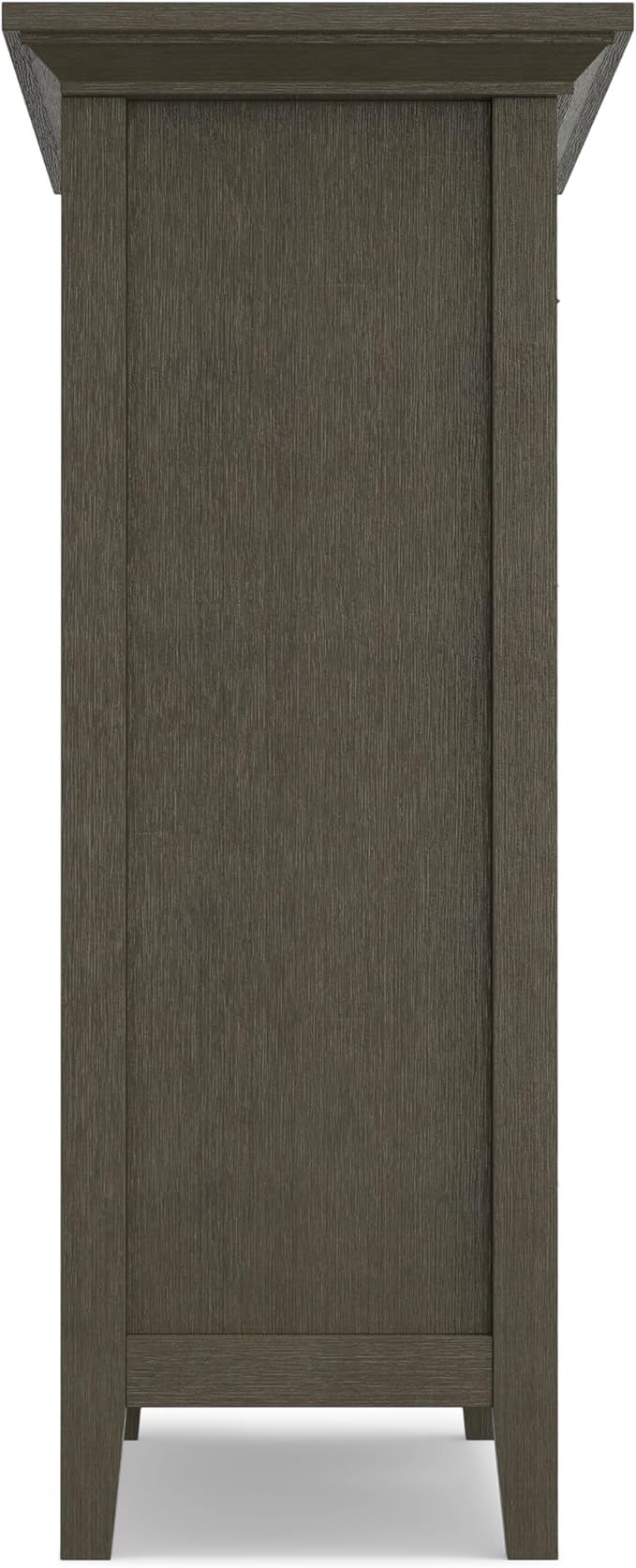 SIMPLIHOME Redmond SOLID WOOD 39 inch Wide Transitional Medium Storage Cabinet in Farmhouse Grey for the Living Room, Entryway and Family Room