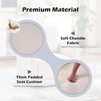 INZOY Swivel Accent Chair Set of 2, Comfy 360° Swivel Chair with Hidden Storage, Upholstered Chenille Square Chair for Living Room Bedroom Small Spaces, Fully Assembled, Beige