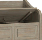 SIMPLIHOME Connaught SOLID WOOD 42 inch Wide Traditional Entryway Storage Bench in Distressed Grey for the Living Room, Entryway and Family Room