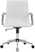 Chair, Desk Computer Chair ，with Armrests ，Ergonomic Office Chair for Home and Office, 17.32 x 22.83 x 35.43 inches, Multiple Colors (White)