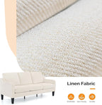 VINGLI Small Couch Sofa 71" Comfy Couches for Living Room Beige 3 Seat Sofa Couch Mid Century Modern Sofa Furniture Couches with Scooped Arms for Small Spaces, Bedroom, Apartment, Studio