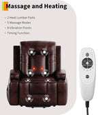 GarveeHome Power Lift Recliner Chair - Heat and Massage, Adjustable Back and Legs, PU Leather Electric Lift Chair Designed for The Elderly and People with Mobility impaired