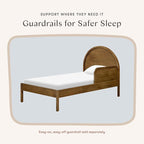 Babyletto Bondi Twin Bed for Kids - GREENGUARD Gold Certified - Twin Bed Frames with Arched Headboard - Universal Mattress Fit - No Box Spring Needed, Perfect for Boys & Girls Room - Natural Walnut