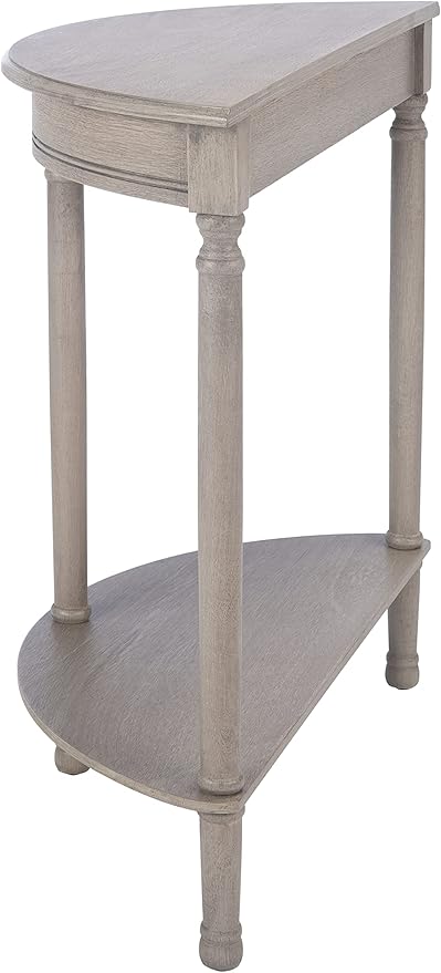 SAFAVIEH Home Collection Tinsley Greige Half Moon Console Table