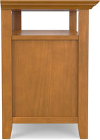 SIMPLIHOME Amherst 54-inch Wide Solid Wood TV Stand in Light Golden Brown, Transitional-Style Media Console for Living Room with Adjustable Shelves and Cable Management