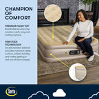 Serta Raised Air Mattress with Never Flat Pump | Luxury Inflatable Mattress with Built in Air Pump to Ensure a Good Night’s Rest | Heavy Duty Blow Up Mattress with Self Inflating Pump