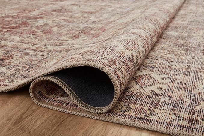Loloi Amber Lewis Georgie Collection GER-06 Bordeaux/Antique 2'-6" x 9'-6", .19" Pile Height, Runner Rug