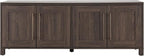 Henn&Hart Rectangular TV Stand for TV's up to 80" in Alder Brown, TV Stands for the Living Room
