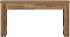 Tribesigns 63" Console Table with 2 Drawers, Farmhouse Entryway Table with H-Shaped Sturdy Legs for Hallway, Living Room, Brown
