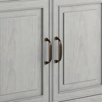 SIMPLIHOME Connaught 40-inch Wide Solid Wood Storage Cabinet in Fog Grey for Entryway, Living Room, Organizer for Hats, Gloves, Shoes, Keys, Slim Design, Traditional Style