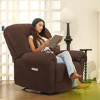 EONIX Mordern Massage Rocker Recliner Chair, Dual Motor Power Rocking Recliners for Small Spaces, Lazy Boy Recliner Chair with Heat and Massage for Living Room, Bedroom, Study, Coffee
