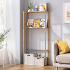 AmazerBath Bamboo Over The Toilet Storage Shelf, 2-Tier Over Toilet Organizer Rack, Freestanding Above Toilet Shelf for Bathroom, Laundry, Space Saver, Natural Color