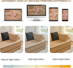 Cloud Sectional Sofa Modern Boneless Couch for Living Room, Comfy Deep Seat Comfy Teddy Fabric Double Sofa Chaise No Assembly Required (Camel, 135"- 4 Seater)