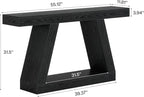 Tribesigns Farmhouse Console Table, 55-Inch Rustic Sofa Table with Storage, Industrial Wooden Entryway Table for Hallway, Living Room, Black
