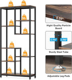 Tribesigns 6-Tier Tall Bookshelf Set of 2, Industrial 8-Shelf Open Bookcase Storage Display Book Shelves for Living Room, Home Office