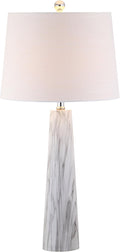 JONATHAN Y JYL1002A Bradley 29" Resin LED Table Lamp Modern Contemporary Glam Bedside Desk Nightstand Lamp for Bedroom Living Room Office College Bookcase LED Bulb Included, White/Black