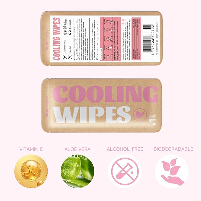Cooling Body Wipes, Individually Wrapped Biodegradable Shower Wipes, Cooling Towels for the Gym, Workout, Hiking, Travel, and Sport, Oversized and Extra-Thick (12, Strawberry)