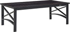 Crosley Furniture Kaplan Weather Resistant Metal Outdoor Coffee Table for Patio, Deck, Porch, Oiled Bronze