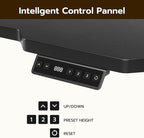 51" Reversiable L-Shaped Electric Standing Desk Adjustable Height Gaming Stand Up Corner Desk Sit Stand Home Office Computer Desk with Splice Board,Black Top