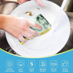 AIDEA Sponges Heavy Duty-12Count, Sponges Kitchen, Sponge for Dishes, Scrubbing Power for Tough Messes, Cleaning Sponge for Everyday Jobs for Dishes, Pots, Pans