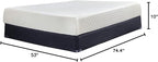 Signature Design by Ashley Full Size Chime 10 Inch Medium Firm Memory Foam Mattresswith Green Tea & Charcoal Gel for Pressure Relief, Fiberglass Free, Mattress In A Box