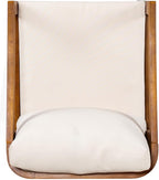 Christopher Knight Home Lucid Set of 2 Outdoor Dining Chair, Acacia Wood Frame Dining Chairs, Accent Chair Set with Comfortable Cushions, Patio Armchair for Backyard Poolside Garden, Natural + Beige