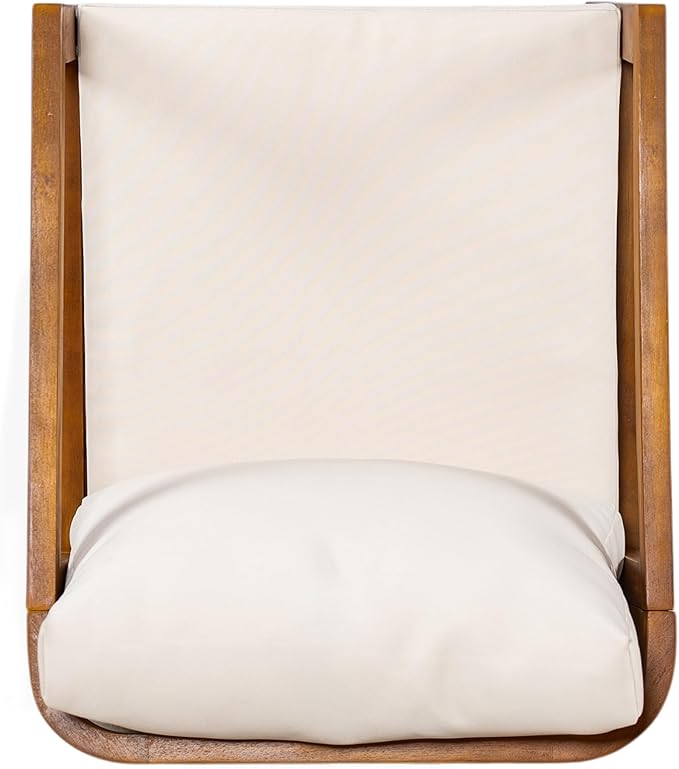 Christopher Knight Home Lucid Set of 2 Outdoor Dining Chair, Acacia Wood Frame Dining Chairs, Accent Chair Set with Comfortable Cushions, Patio Armchair for Backyard Poolside Garden, Natural + Beige