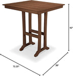 POLYWOOD® Bar Table, Teak