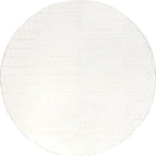 nuLOOM 5' Round Cozy Plush Area Rug, Machine Washable, Non-Slip, Soft Fluffy Shag Carpet for Living Room Bedroom Kids Room Nursery Home Decor, Nia White