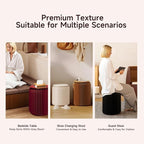 Folding Stool - 12Inch Home Furniture 660lb Load Capacity Foldable Paper Stool - Eco-Friendly Kraft Paper Honeycomb Design,Foldable to 1.2",Brown Modern Minimalist Stool for Living Room(Black)