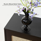 Netstar Entryway Table, Sofa Table, Console Tables for Entryway, Behind Couch Sofa Narrow Long, Foyer Tables w/Storage Drawers for Entry Way Hallway Living Room, Wood Boho Farmhouse, Black