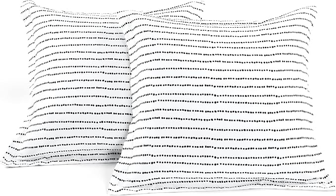 Lush Decor Hygge Geo Reversible 5 Piece Comforter Set, King, Black & White