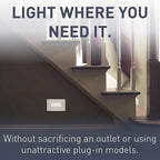 Legrand radiant NTLHORZTCCC6 Horizontal Step Light Full Adjustable LED Night Light Outlet, For Hallways and Stairs, Black, Light Almond, Ivory (1 Count)