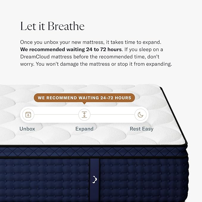 DreamCloud Premier Rest 14" Cal King Mattress - Luxury Gel Memory Foam - 365 Night Trial - Premium Pressure-Relieving Layers - Forever Warranty - CertiPUR-US® Certified