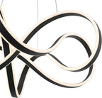 Possini Euro Design Helix Sand Black Ceiling Pendant Light 21" Wide Ultra Modern Sprial Twisted LED Light Strip Steel Metal Dining Room House Foyer Kitchen Island Entryway Home Living Room Bedroom
