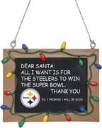 NFL Resin Holiday Christmas Chalkboard Sign Ornament