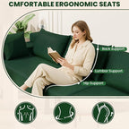 LEVELEVE 107" Cloud Sectional Couch with Deep Seat，Modern Modular Sofa with L-Shape Chaise，No Assembly Required, Upholstered Couches for Living Room Bedroom(Green,Right Facing Chaise)