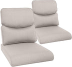 Outdoor Chair Cushion Set of 2, Waterproof Outdoor Seat Cushions 25x22, Patio Chair Cushions for Outdoor Furniture, Couch Cushion Replacement, Include 2 Back & 2 Seat Cushions, Smile/Beige